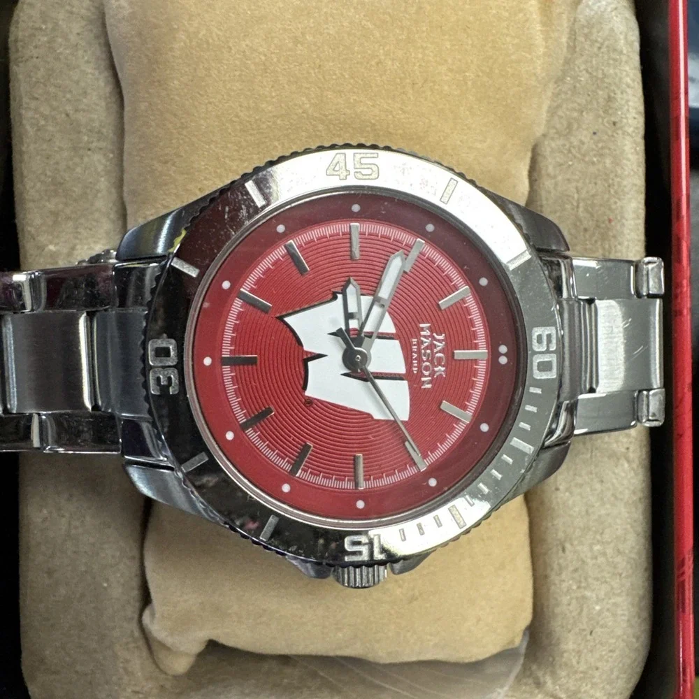 Stainless Steel Sports Watch, Jack Mason Collegiate Team Watch‎